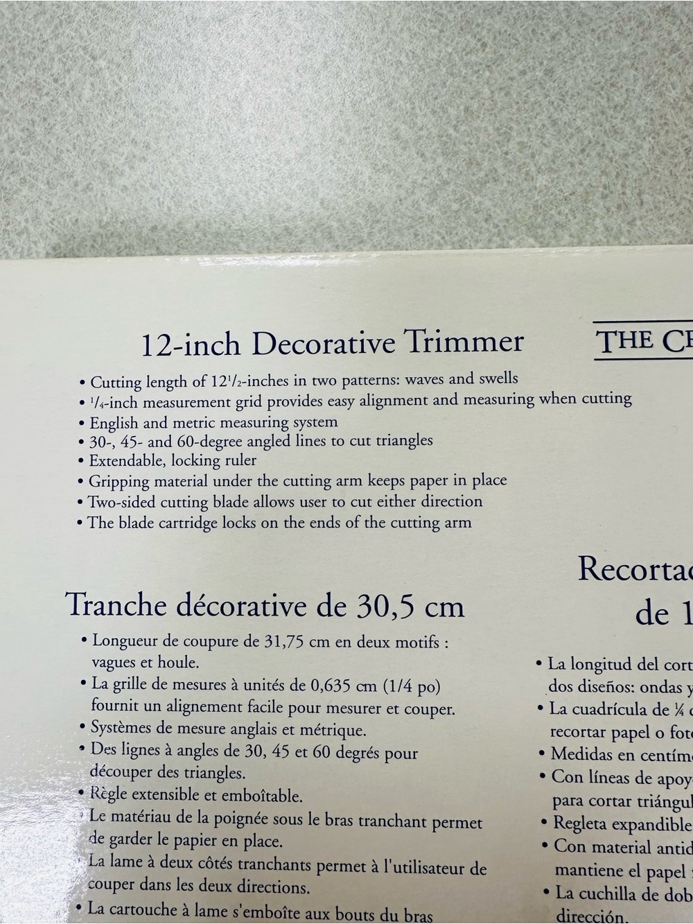 RETIRED Creative Memories 12-inch Decorative Trimmer - WAVES & SWELLS - Picture 2 of 10